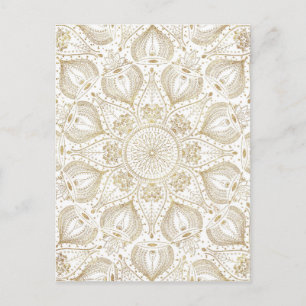 Boho Chic Gold mandala-ontwerp Briefkaart