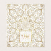 Boho Chic Gold mandala-ontwerp Visitekaartje (Buitenkant ongevouwen)
