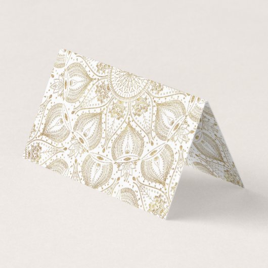 Boho Chic Gold mandala-ontwerp Visitekaartje (Achterkant)