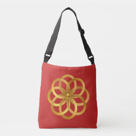 Boho Chic Golden Mandala Crossbody Tas