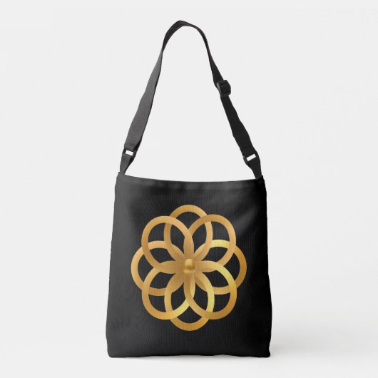 Boho Chic Golden Mandala Crossbody Tas (Achterkant)