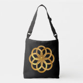 Boho Chic Golden Mandala Crossbody Tas (Voorkant)