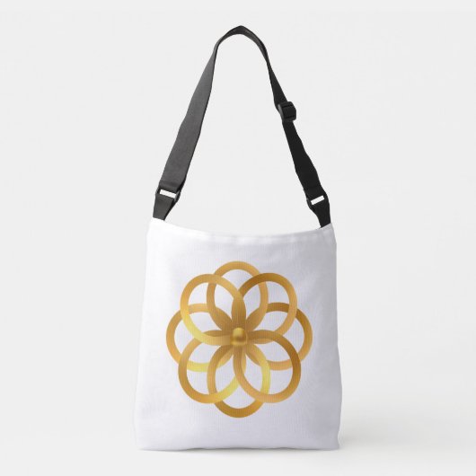 Boho Chic Golden Mandala Crossbody Tas (Voorkant)