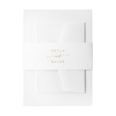 Boho Chic Goud en Wit Bruiloft Uitnodigingen Wikkel (Voorkant Voorbeeld)