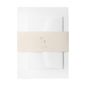 Boho Chic  Goud Monogram Bruiloft Uitnodigingen Wikkel (Voorkant Voorbeeld)