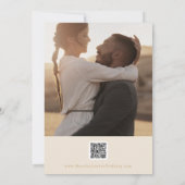 Boho Chic  Goud Multi Foto QR Code Save The Date (Achterkant)