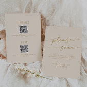 Boho Chic  Goud QR Code Details RSVP Kaartje