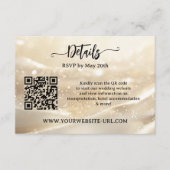 Boho Chic Goud Sparkling Elegant Huwelijk Informatiekaartje (Voorkant)