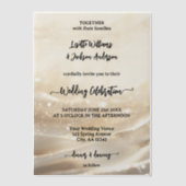 Boho Chic Goud Sparkling Elegant Huwelijk Vellum Uitnodigingen (Voorkant)