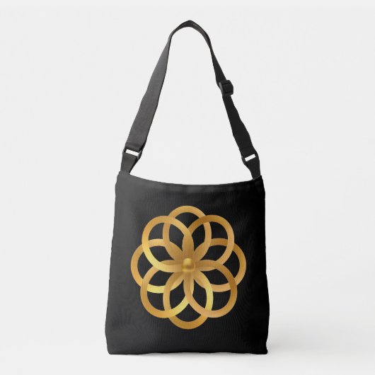 Boho Chic Gouden Mandala Crossbody Tas (Voorkant)