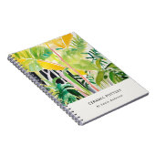 Boho Chic Green Tropical Leafy Foliage Botanical Notitieboek (Rechterzijde)
