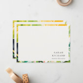 Boho Chic Green Tropical Leafy Foliage Botanical Notitiekaartje (Voorkant / Achterkant in situ)