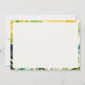 Boho Chic Green Tropical Leafy Foliage Botanical Notitiekaartje (Achterkant)