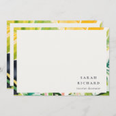 Boho Chic Green Tropical Leafy Foliage Botanical Notitiekaartje (Voorkant / Achterkant)