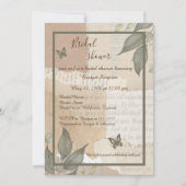  boho chic groen monogram vrijgezellenfeest kaart (Voorkant)
