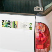 Boho Chic Groen Tropisch Bladerrijk Gebladerte Bot Bumpersticker (Op Truck)