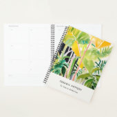 Boho Chic Groen Tropisch Bladerrijk Gebladerte Bot Planner (Display)