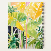 Boho Chic Groen Tropisch Bladerrijk Gebladerte Bot Planner (Achterkant)