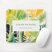 Boho Chic Groen Tropisch Bladerrijk Loof Botanisch Muismat (Met muis)