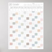 Boho Chic Grote 2024 Wandkalender (verticaal) Poster (Voorkant)