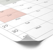 Boho Chic Grote 2024 Wandkalender (verticaal) Poster (Hoek)