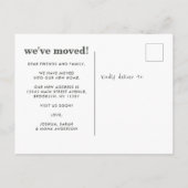 Boho Chic Guest Room Moved New Home Address Moving Aankondigingskaart (Achterkant)