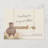 Boho Chic Hang Out op Nieuw Adres Verhuizen Aankondigingskaart (Voorkant)