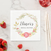 Boho Chic Herfst Bloemenkrans Bruidsdiner Servet (Insitu)