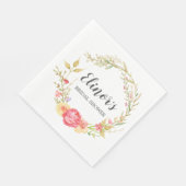 Boho Chic Herfst Bloemenkrans Bruidsdiner Servet (Hoek)
