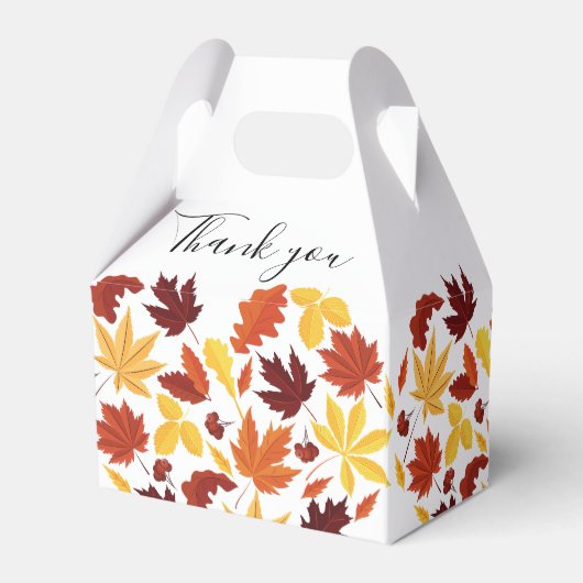 Boho Chic herfst bruiloft Bedankdoosjes (Achterkant)