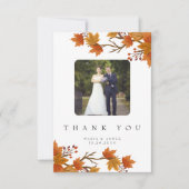 Boho Chic herfst bruiloft Bedankkaart (Voorkant)