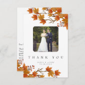 Boho Chic herfst bruiloft Bedankkaart (Voorkant / Achterkant)