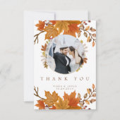 Boho Chic herfst bruiloft Bedankkaart (Voorkant)