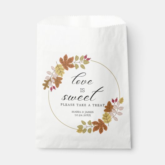 Boho Chic herfst bruiloft Bedankzakje (Voorkant)