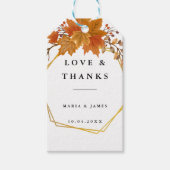 Boho Chic herfst bruiloft Cadeaulabel (Voorkant)