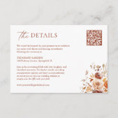 Boho Chic herfst bruiloft details Informatiekaartje (Voorkant)