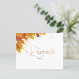 Boho Chic Herfst Bruiloft Gereserveerde Kaart