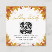 Boho Chic herfst bruiloft Informatiekaartje (Voorkant)