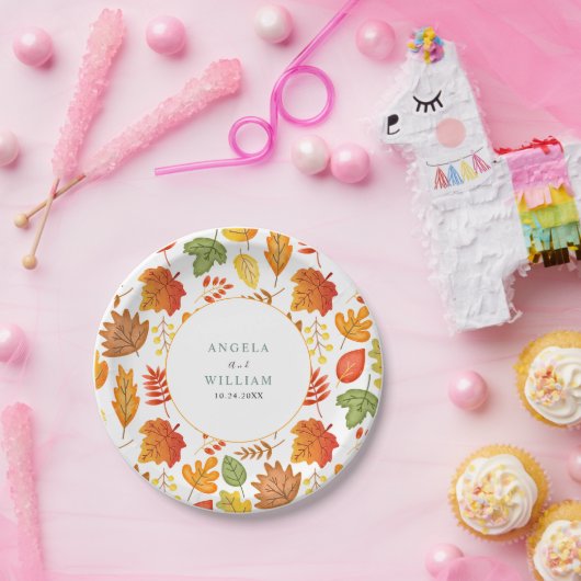 Boho Chic herfst bruiloft Papieren Bordje (Feest)