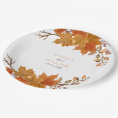 Boho Chic herfst bruiloft Papieren Bordje (Gekanteld)