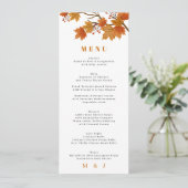 Boho Chic herfst bruiloft Programmakaart (Staand voorkant)