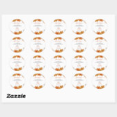 Boho Chic Herfst Bruiloft Ronde Sticker (Vel)