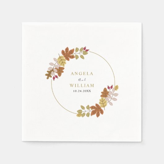 Boho Chic herfst bruiloft Servet (Voorkant)