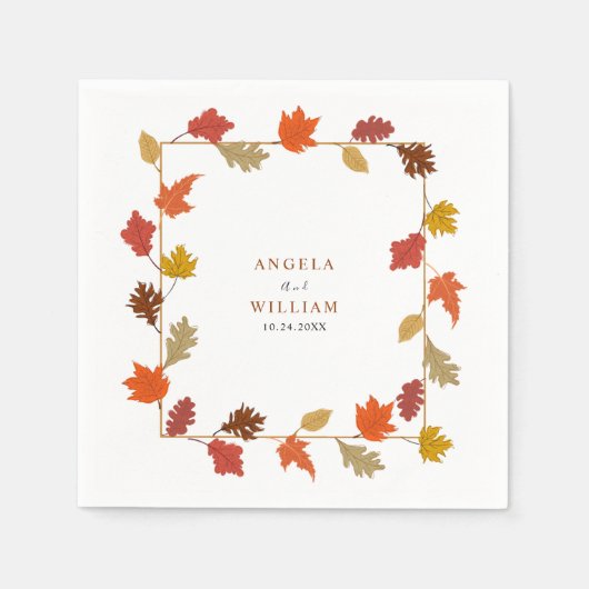 Boho Chic herfst bruiloft Servet (Voorkant)