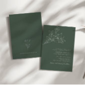 Boho Chic Herfst Herfst Green Sage Wedding Kaart