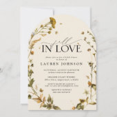 Boho Chic Herfst in Love Wildflower Vrijgezellenfe Kaart (Voorkant)