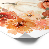 Boho Chic Herfst pompoen Vrijgezellenfeest welkoms Poster (Hoek)