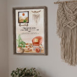 Boho Chic Home Scene Bohemian Definition Poster<br><div class="desc">Bohemen's thuisdecor scène met een moderne armstoel uit het midden van de eeuw met kussens en je favoriete slippers,  een paar planten en een tapijt met een afbeelding aan de muur en een macrame aan het hangen. Dit boho-chemische ontwerp omvat de definitie van bohaan. Composietontwerp per feestdag — Design.</div>