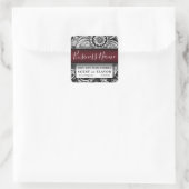 Boho Chic Homemade Food Bakery Kitchen Candle Vierkante Sticker (Tas)