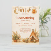 Boho Chic Housewarming Uitnodiging (Staand voorkant)